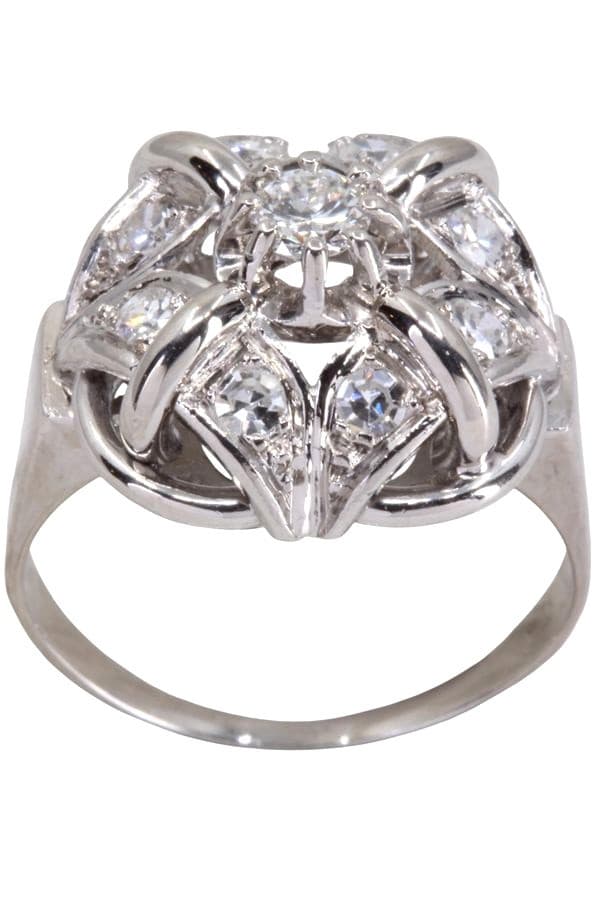 BAGUE DIAMANTS 1950' — vue 1