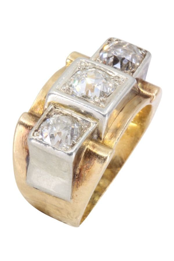 BAGUE TANK DIAMANTS — vue 3