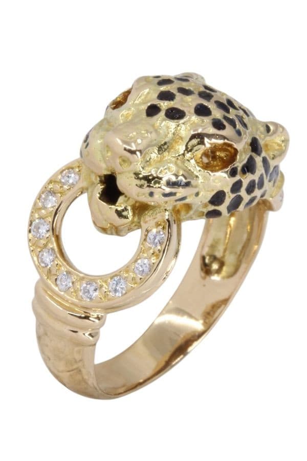 BAGUE PANTHÈRE DIAMANTS — vue 3