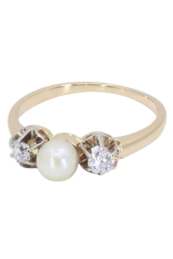 BAGUE JARRETIÈRE PERLE ET DIAMANTS — vue 5