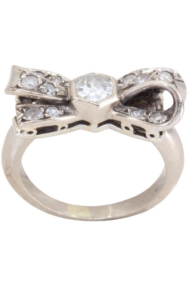BAGUE NOEUD DIAMANTS — vue 1