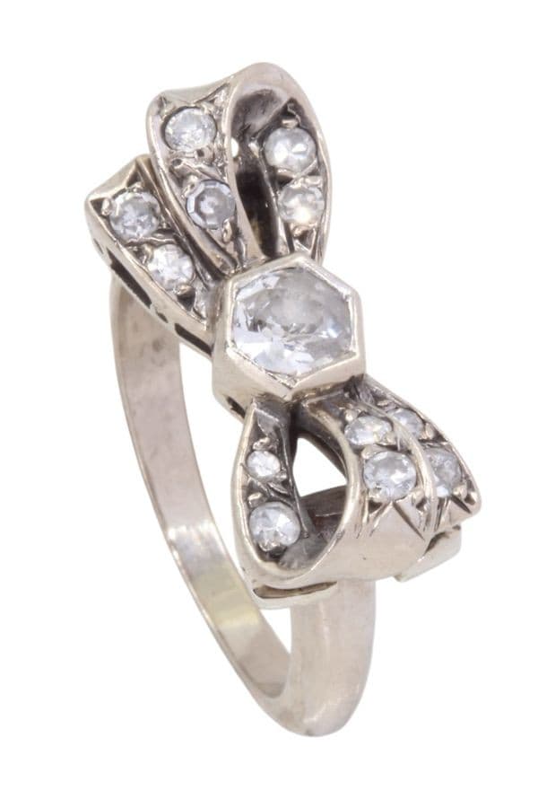 BAGUE NOEUD DIAMANTS — vue 4