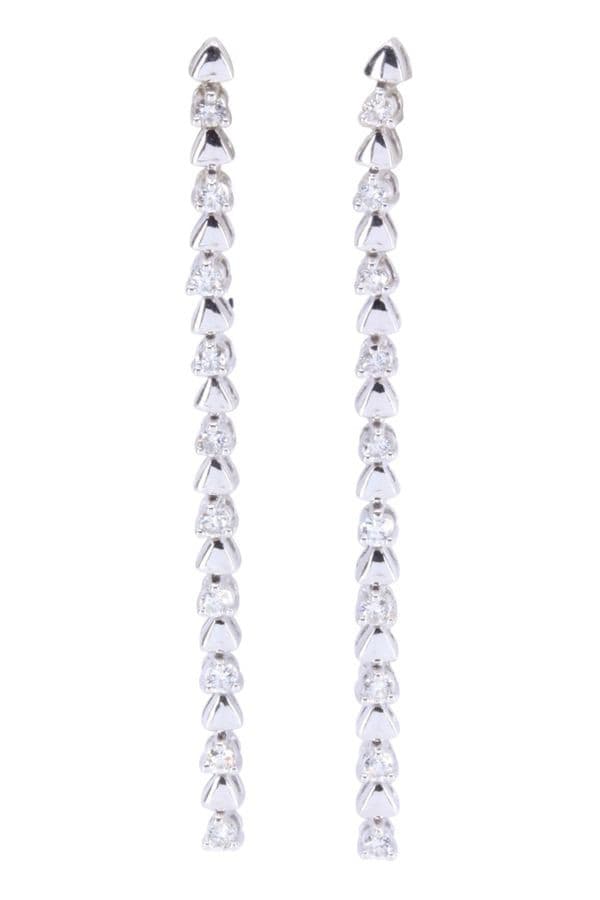 BOUCLES D'OREILLES LIGNE DIAMANT — vue 1