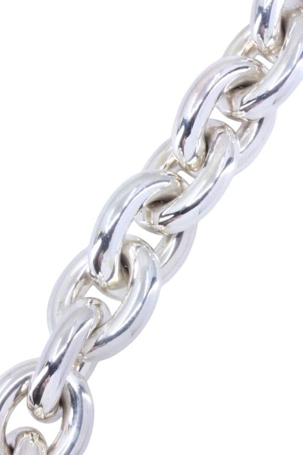 BRACELET MAILLE OVALE ARGENT — vue 3