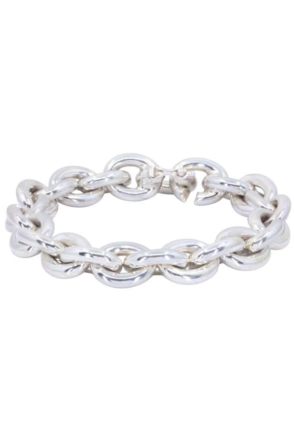 BRACELET MAILLE OVALE ARGENT