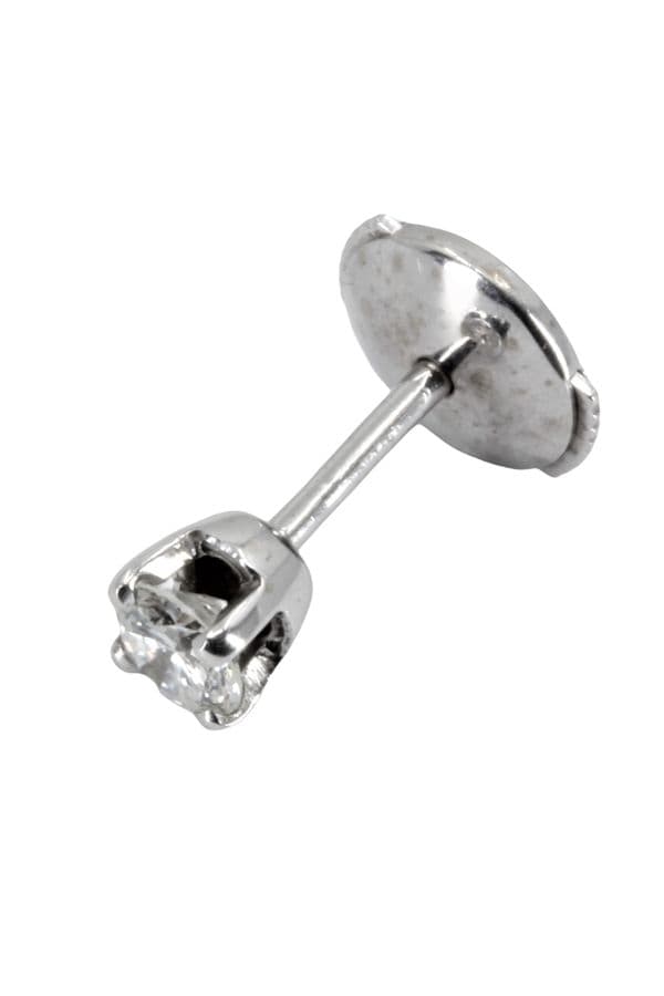 BOUCLE D'OREILLE CLOU DIAMANT — vue 2