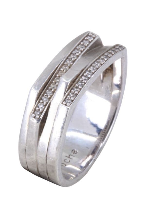 BAGUE GUY LAROCHE ARGENT — vue 3