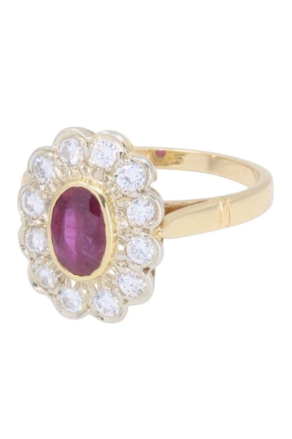 BAGUE MARGUERITE RUBIS ET DIAMANTS — vue 5
