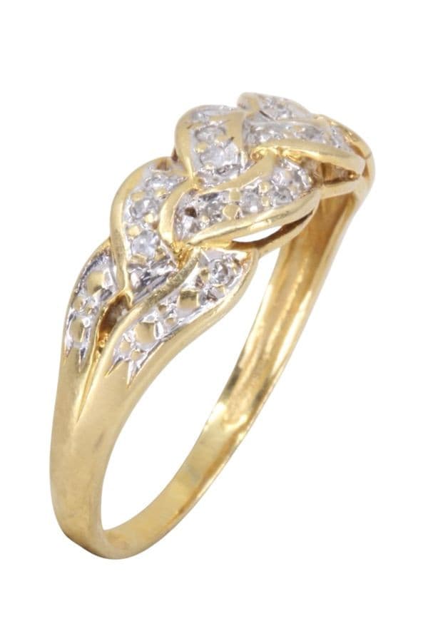 BAGUE TRESSÉE DIAMANTS — vue 3