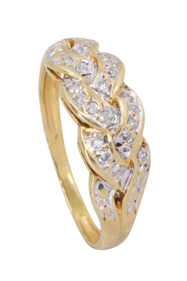 BAGUE TRESSÉE DIAMANTS — vue 4
