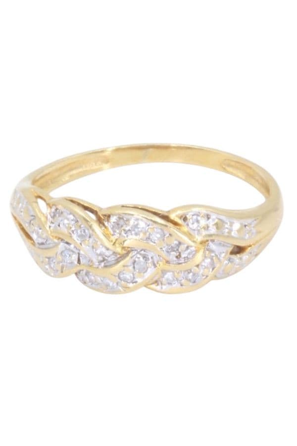 BAGUE TRESSÉE DIAMANTS — vue 5