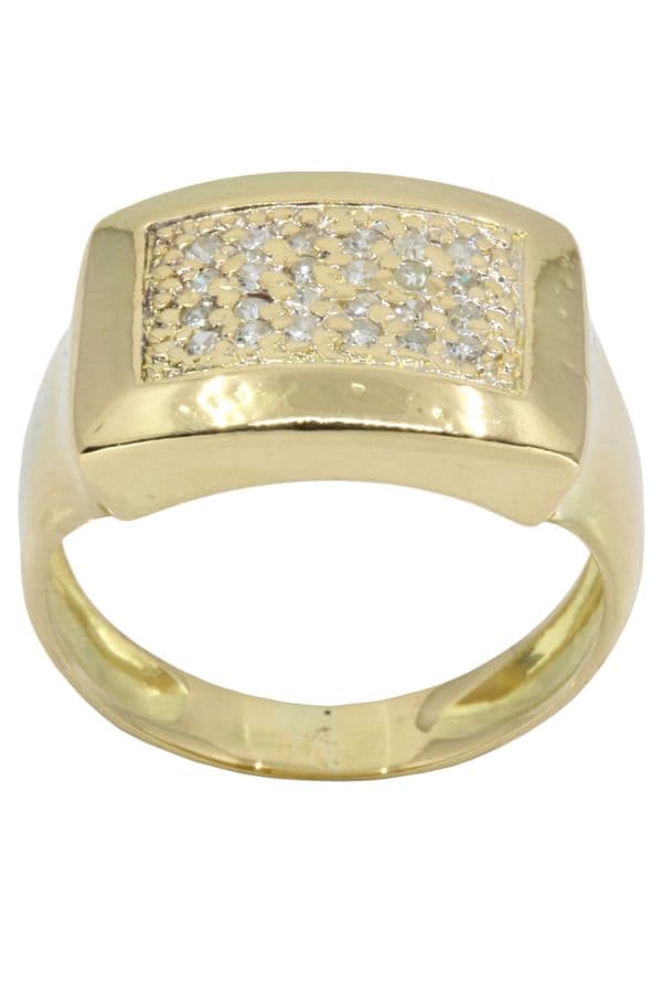 BAGUE PAVAGE DIAMANTS — vue 1