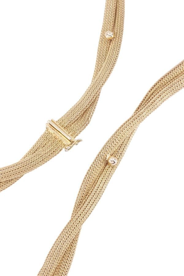 COLLIER ANCIEN MAILLE TRESSÉE — vue 3