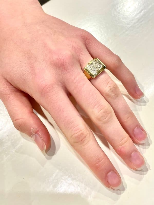 BAGUE PAVAGE DIAMANTS — vue 2