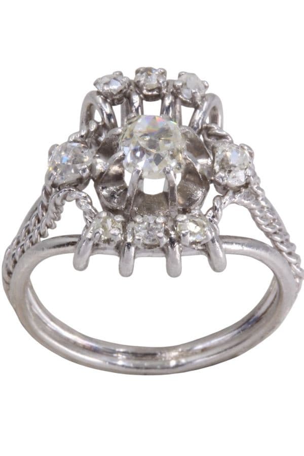 BAGUE DIAMANTS ANNÉES 50