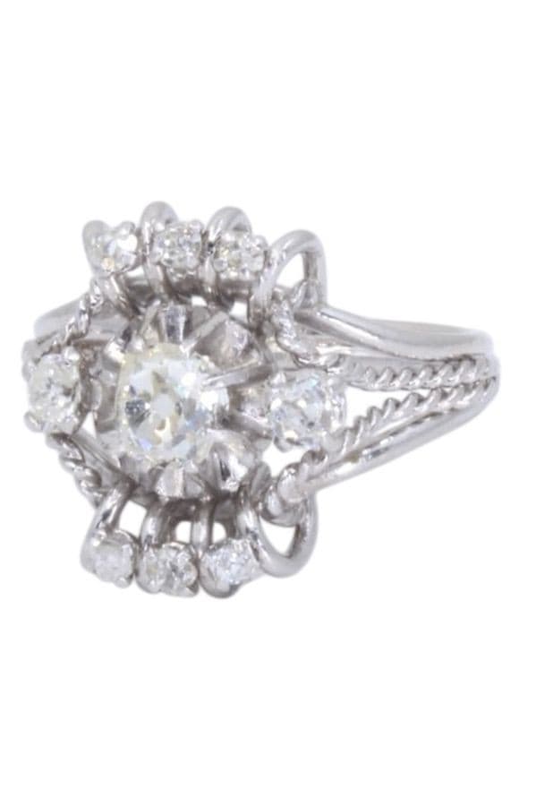 BAGUE DIAMANTS ANNÉES 50 — vue 5