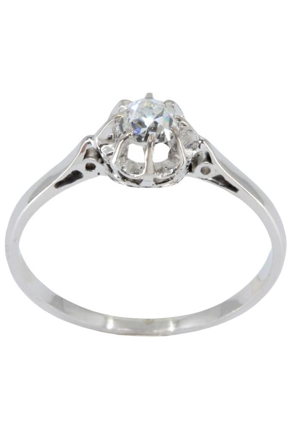 SOLITAIRE ANCIEN DIAMANT 0.30 CARAT — vue 1