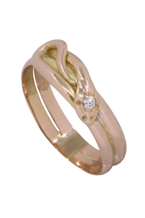 BAGUE ANCIENNE SERPENT — vue 3