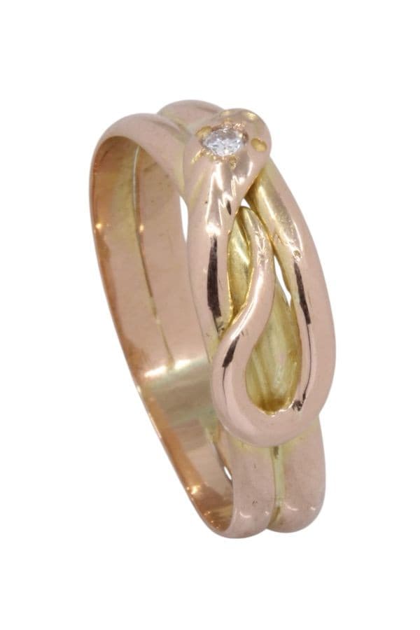 BAGUE ANCIENNE SERPENT — vue 4