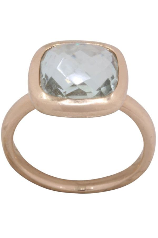 BAGUE MODERNE AIGUE-MARINE