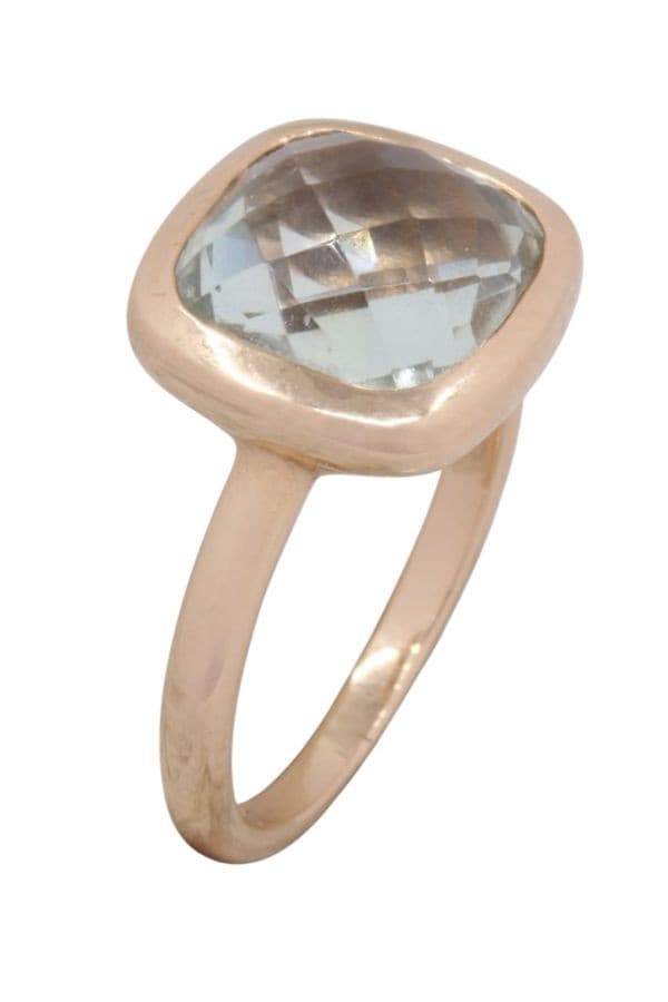 BAGUE MODERNE AIGUE-MARINE — vue 3