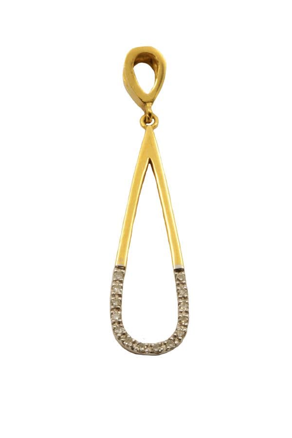 PENDENTIF MODERNE DIAMANTS — vue 1