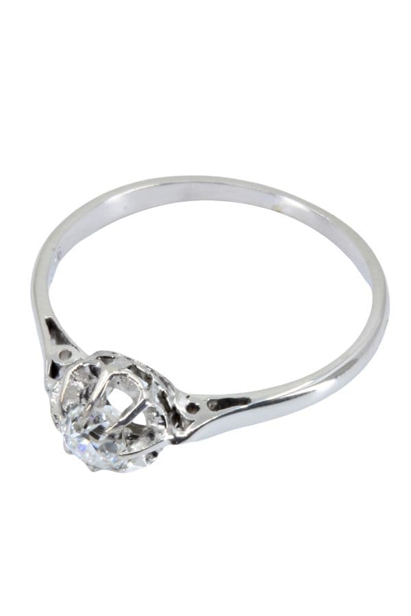 SOLITAIRE ANCIEN DIAMANT 0.30 CARAT — vue 3
