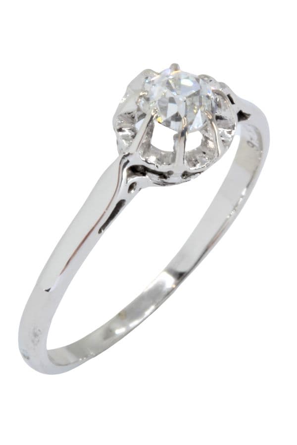 SOLITAIRE ANCIEN DIAMANT 0.30 CARAT — vue 4