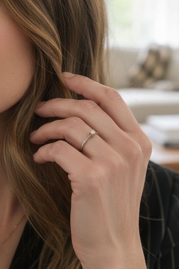 SOLITAIRE DIAMANT 0.20 CARAT — vue 2