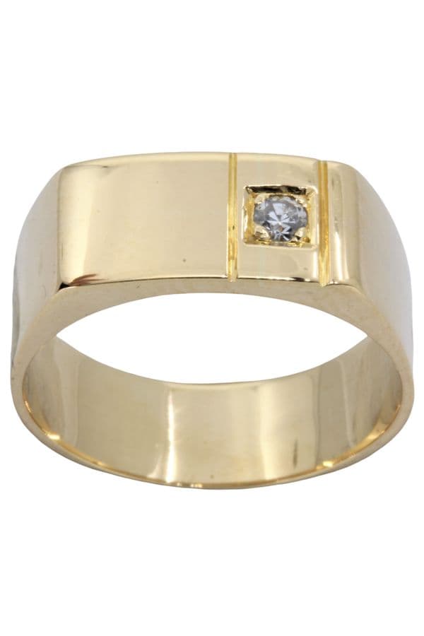CHEVALIÈRE MODERNE DIAMANT — vue 1