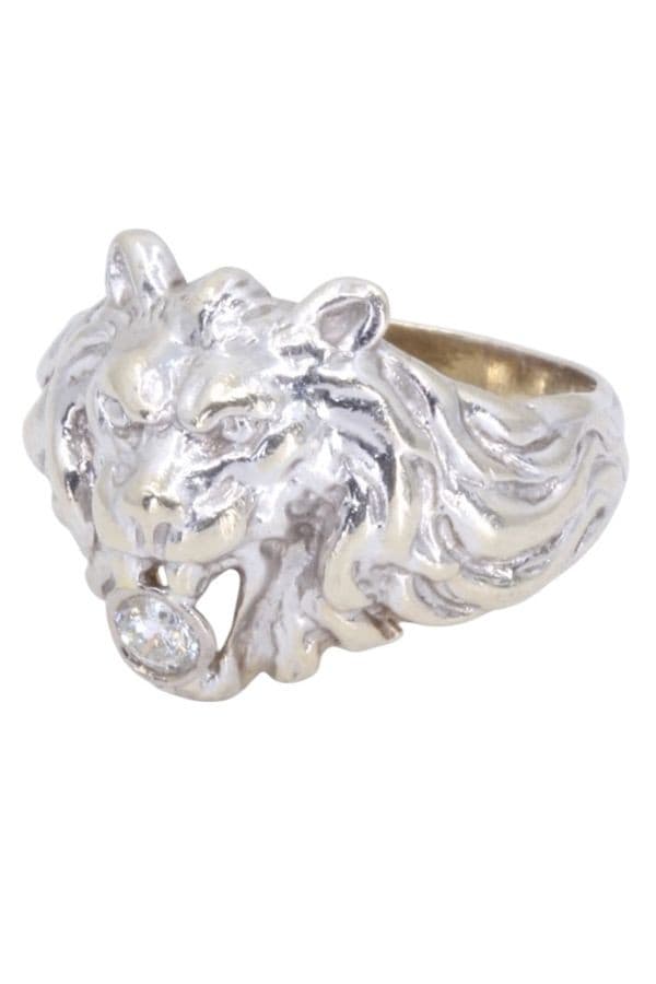 BAGUE TÊTE DE LION DIAMANT — vue 6