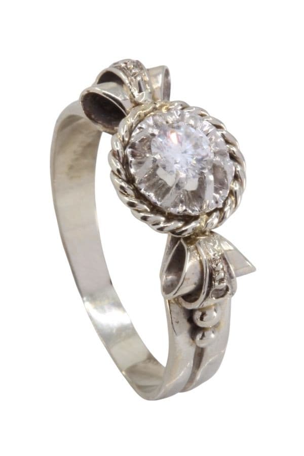 BAGUE ANCIENNE DIAMANTS — vue 3