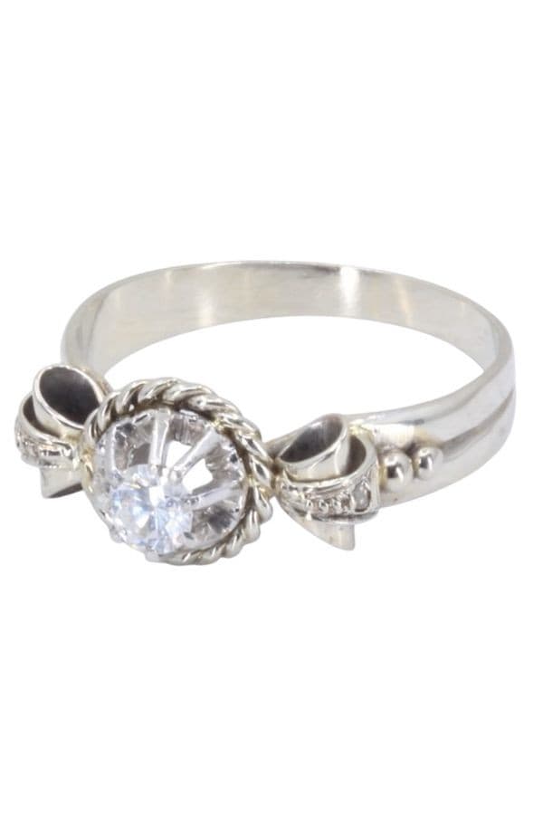 BAGUE ANCIENNE DIAMANTS — vue 4