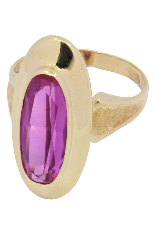BAGUE MODERNE RUBIS — vue 1