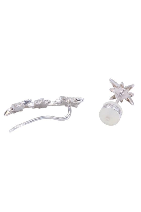 BOUCLES D'OREILLES ASYMÉTRIQUES APM MONACO "TRIPLES MÉTÉORITES" — vue 5