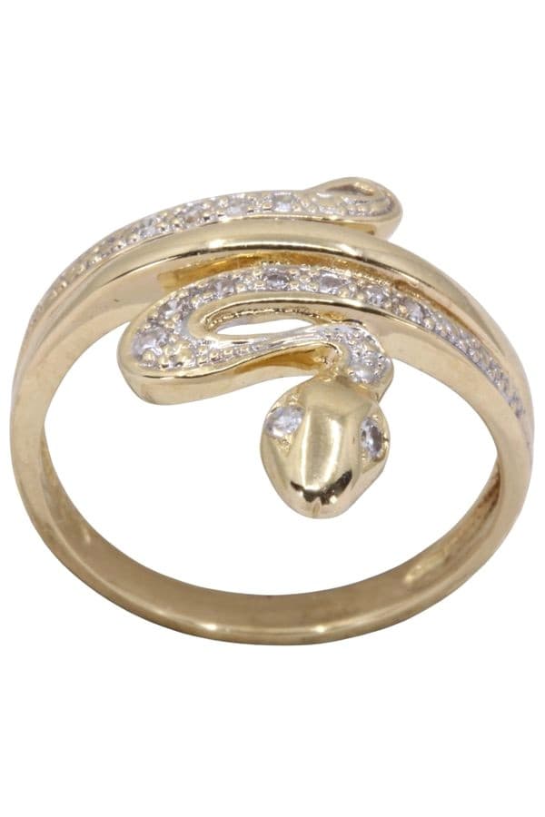 BAGUE SERPENT DIAMANTS — vue 1