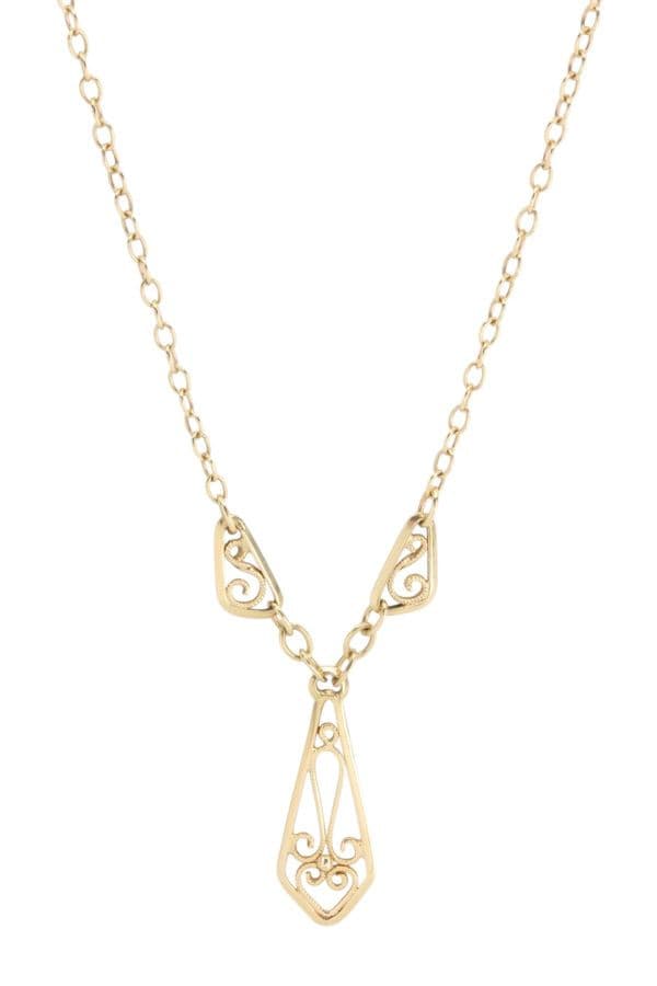 COLLIER CENTRE CRAVATE FILIGRANE — vue 1