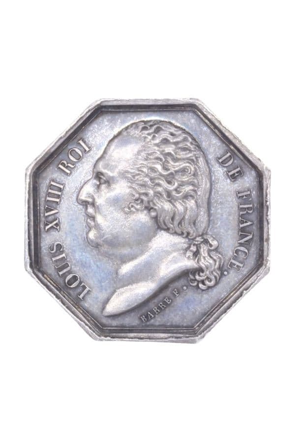 JETON LOUIS XVIII ARGENT — vue 1