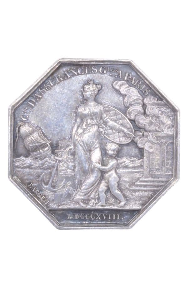 JETON LOUIS XVIII ARGENT — vue 2