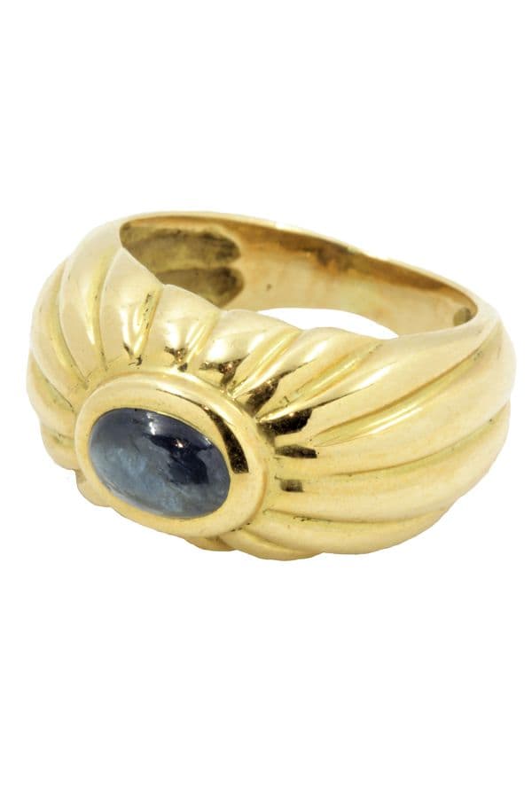 BAGUE JONC MODERNE SAPHIR — vue 2