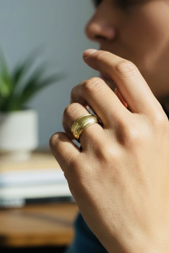 BAGUE JONC MODERNE — vue 2
