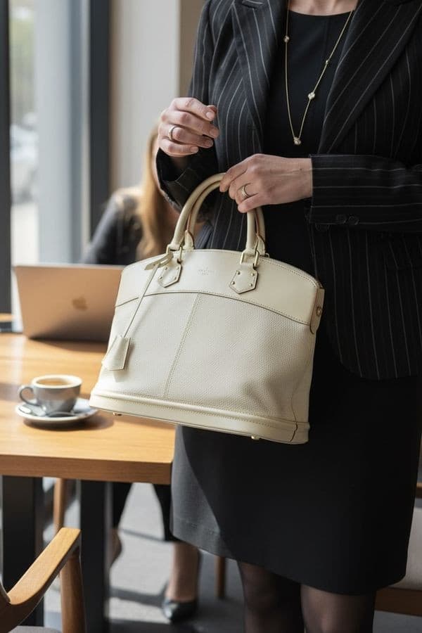 SAC LOUIS VUITTON LOCKIT MM — vue 2