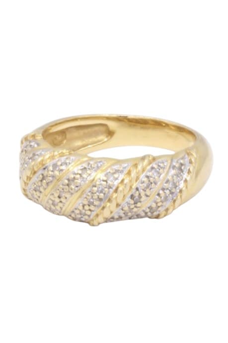 BAGUE JONC MODERNE DIAMANTS — vue 5