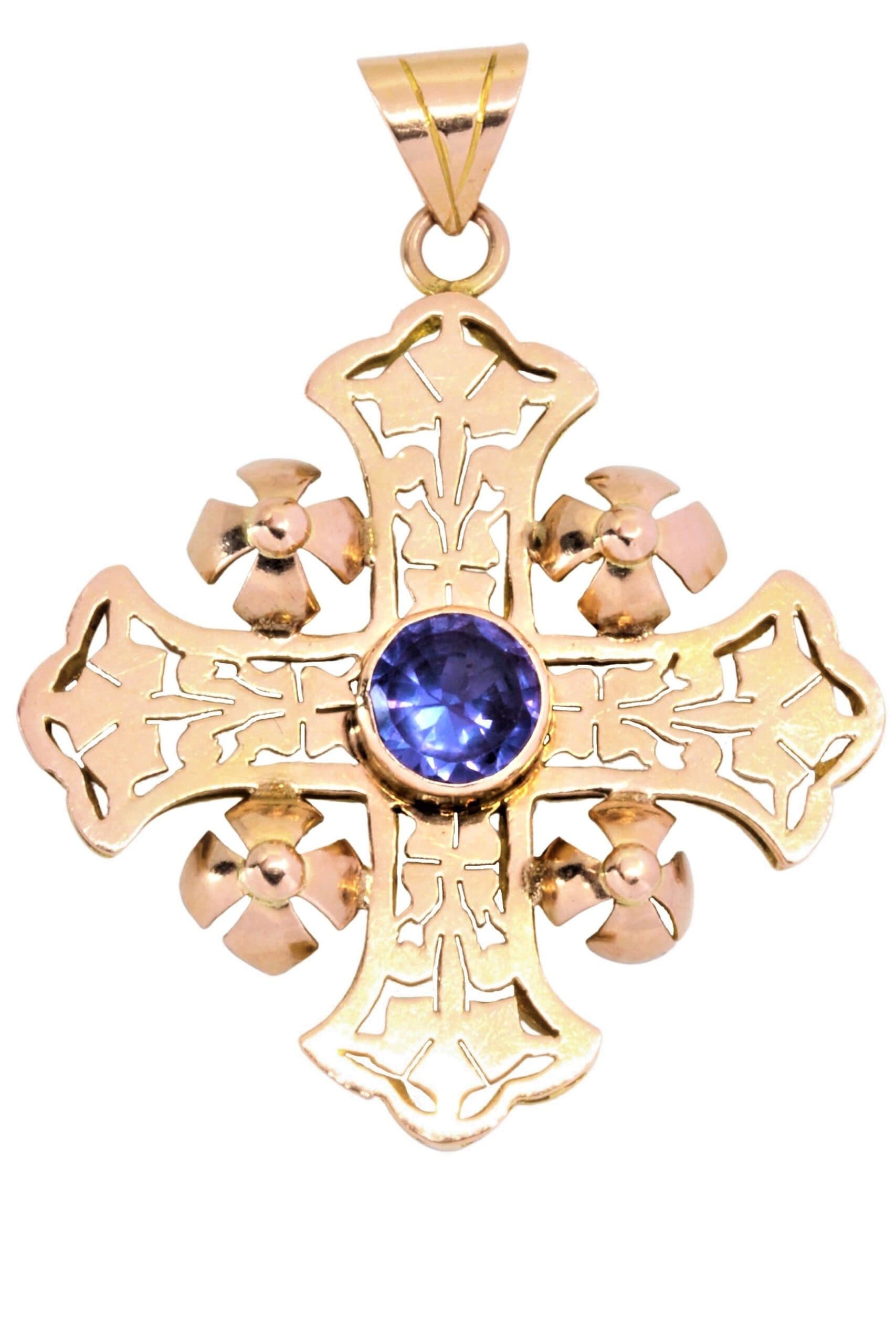 CROIX ANCIENNE SAPHIR VIOLET — vue 1