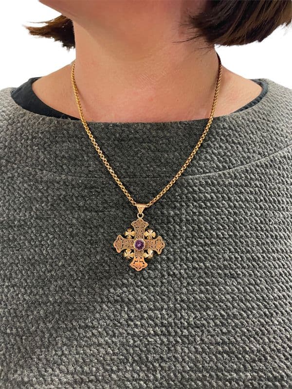 CROIX ANCIENNE SAPHIR VIOLET — vue 2