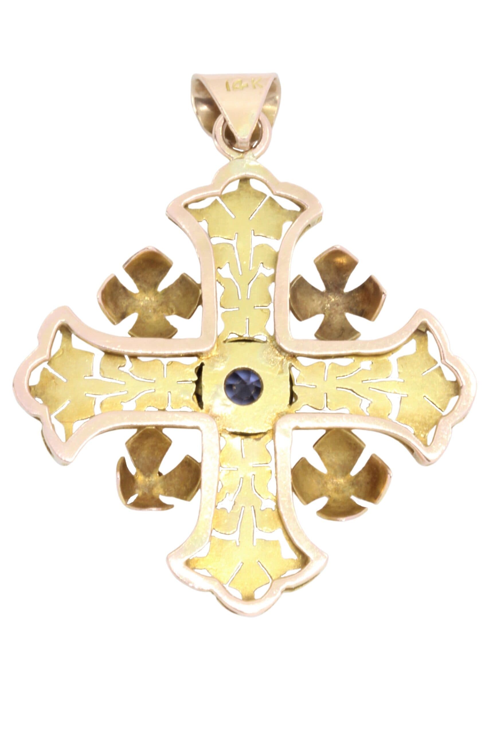 CROIX ANCIENNE SAPHIR VIOLET — vue 3