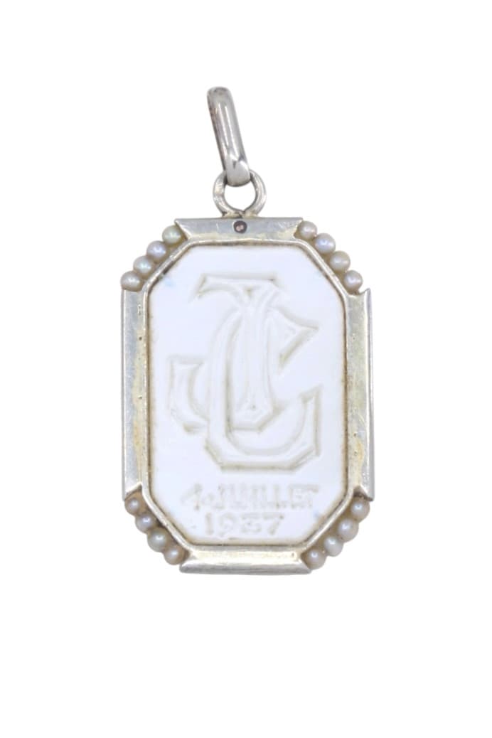 MEDAILLE VIERGE ART-DÉCO NACRE — vue 3