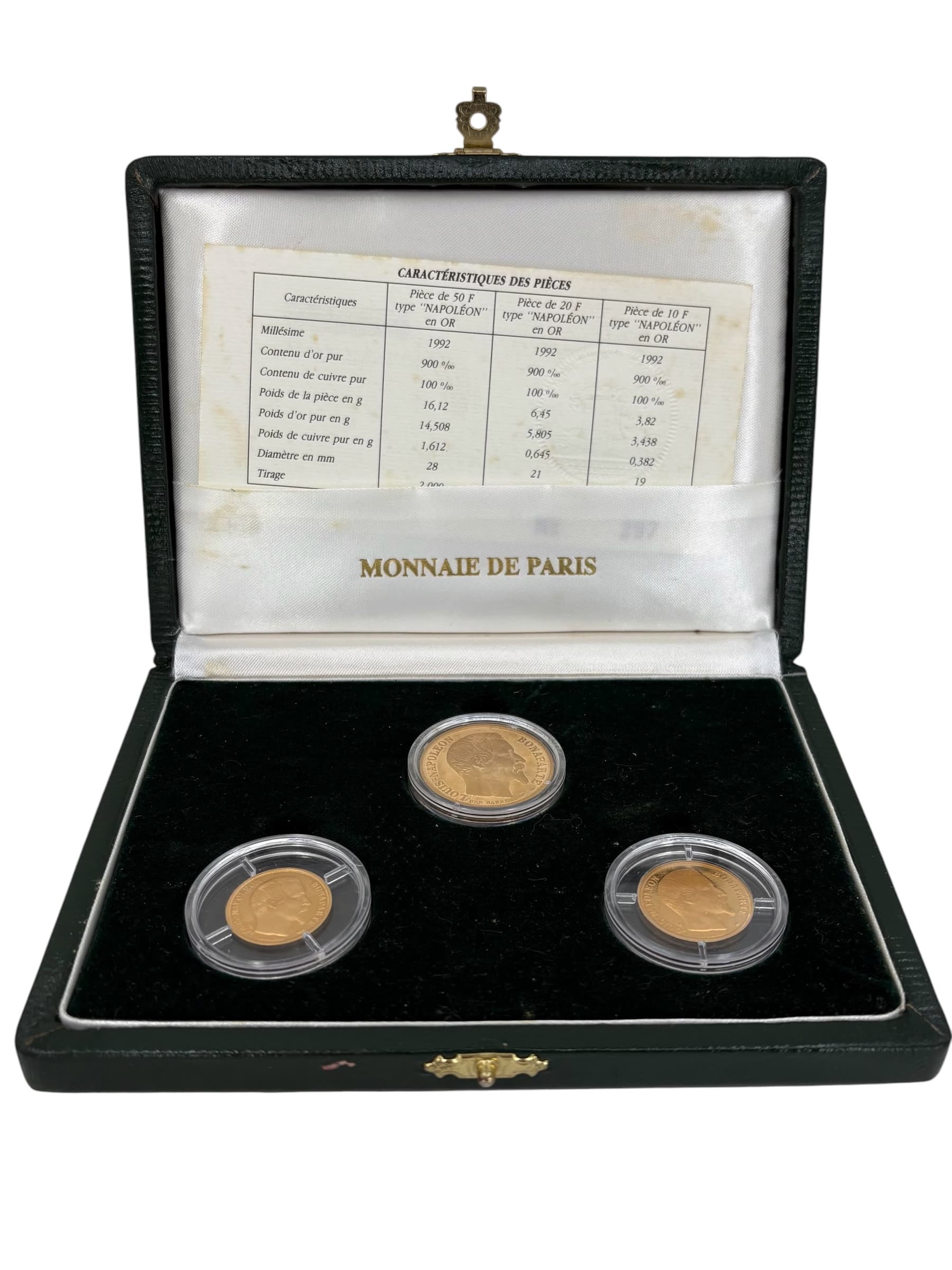 COFFRET PIECES NAPOLEON III MONNAIE DE PARIS