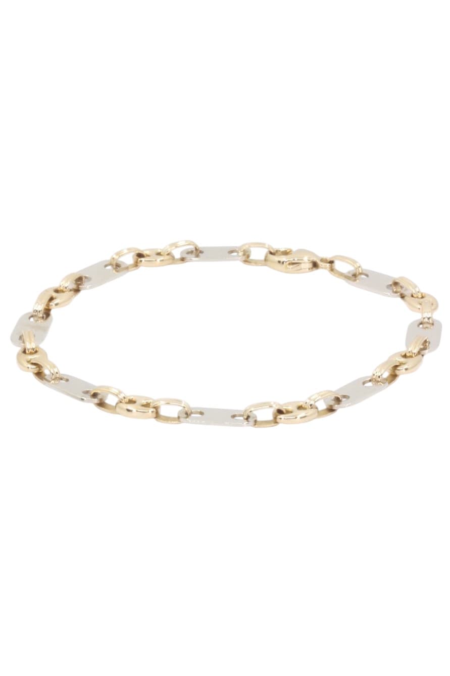 BRACELET PLAQUES ET GRAINS DE CAFE