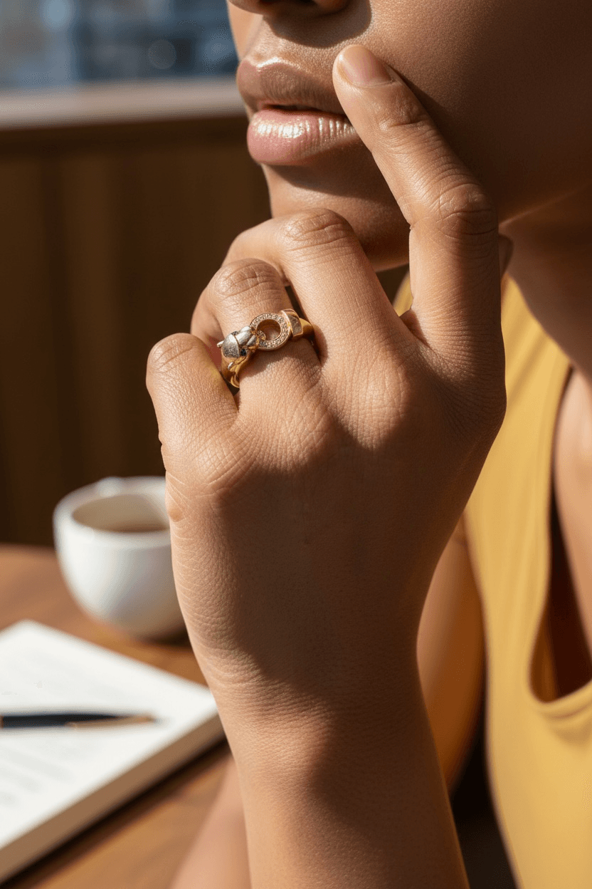 BAGUE PANTHÈRE ÉMERAUDES ET DIAMANTS — vue 2